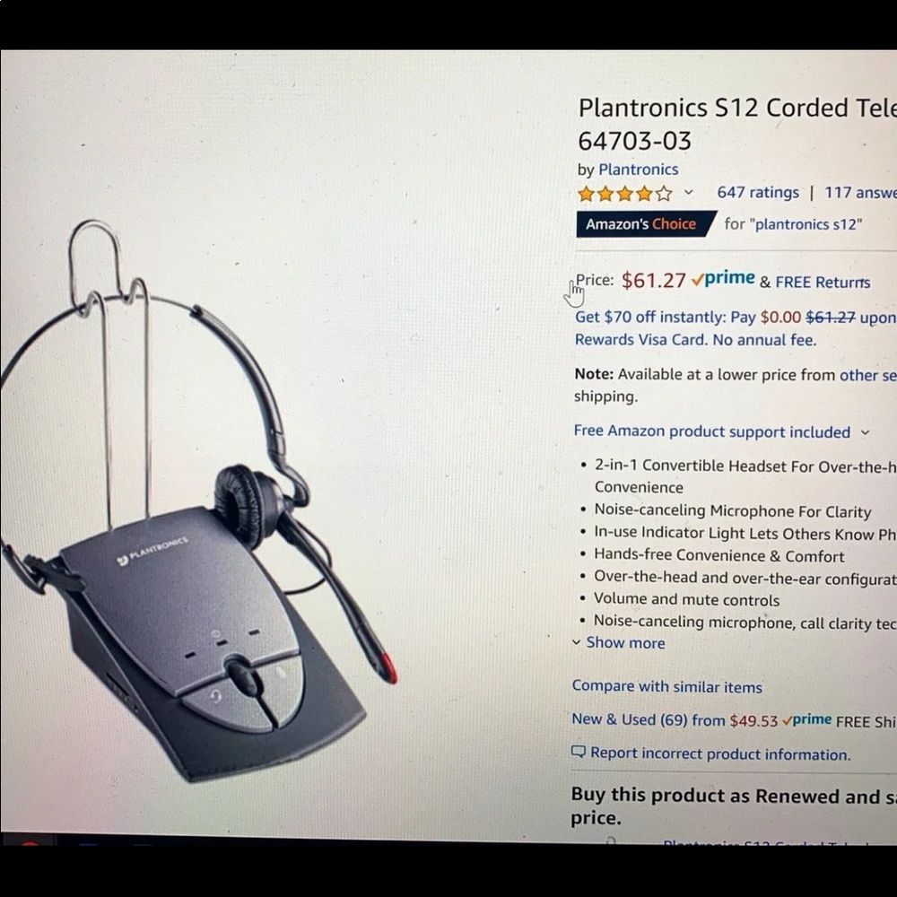 Plantronics headset - Picture 3 of 3